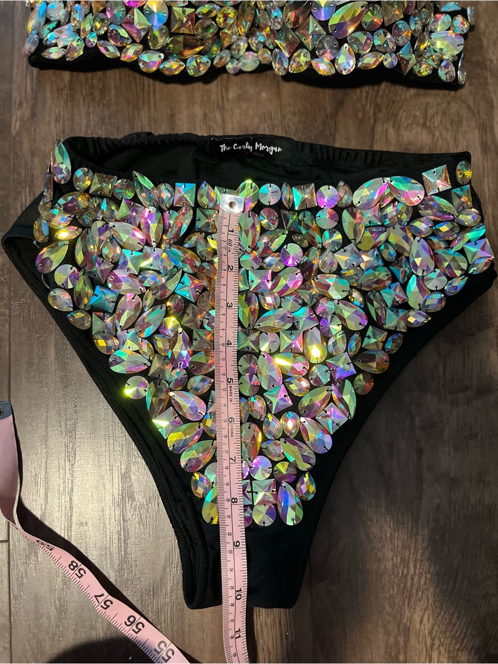 Iridescent Crystal Embellished Bikini Set - Picture 3 of 4